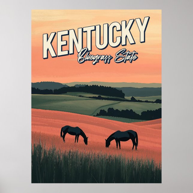 Poster Vintage Kentucky Travel (Devant)