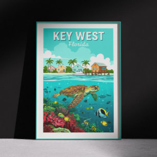 Poster Vintage Key West Floride