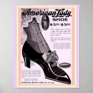 Poster Vintage Ladies Chaussures Annonce est belle