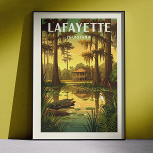 Poster Vintage Lafayette Louisiane