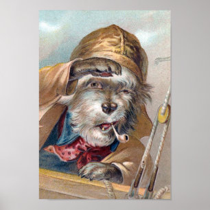Poster vintage "Le chien de la mer ancienne"