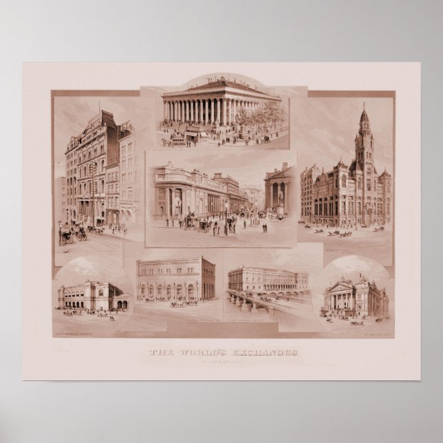 Poster Vintage les échanges mondiaux (Devant)