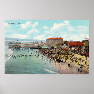 Poster vintage Long Beach California Amusement Park 1911