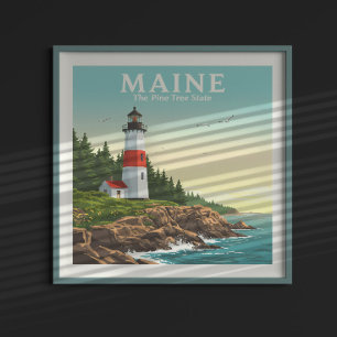 Poster Vintage Maine