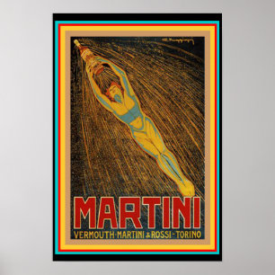 Poster vintage Martini & Rossi Art Déco