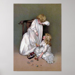 Poster vintage "Mettre de côté les jouets"