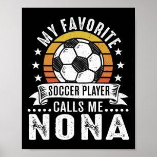 Poster Vintage Mon Joueur De Football Préféré M'appelle N
