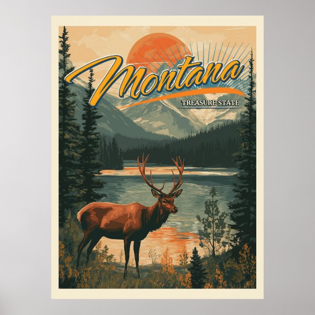 Poster Vintage Montana (Devant)