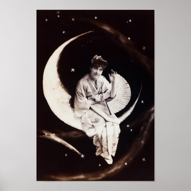 Poster vintage Moon Lady (Devant)