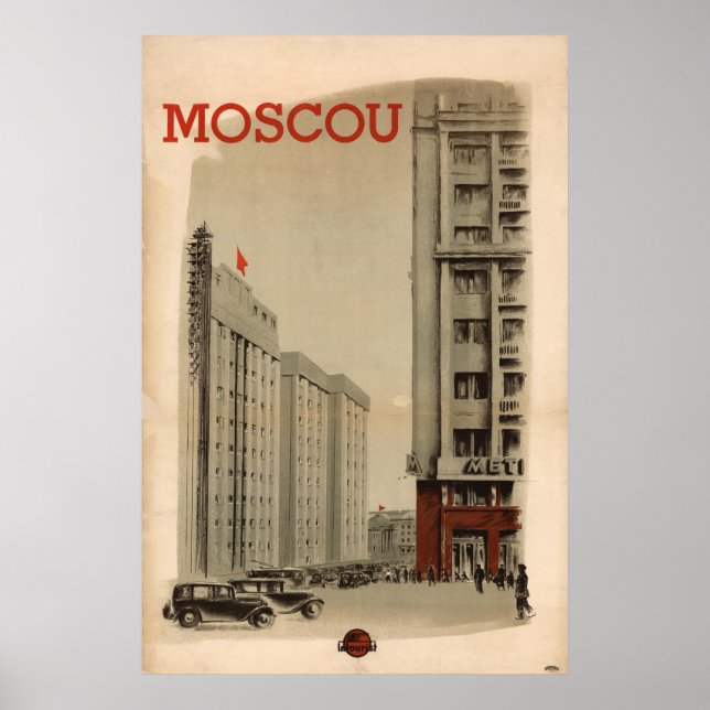 Poster Vintage Moscou (Devant)