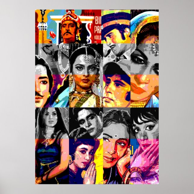 Poster Vintage Motif de Bollywood 3 (Devant)