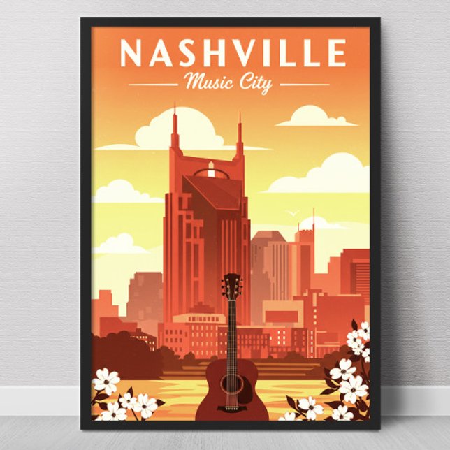 Poster Vintage Nashville (Créateur téléchargé)