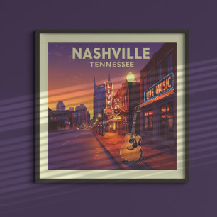 Poster Vintage Nashville Tennessee