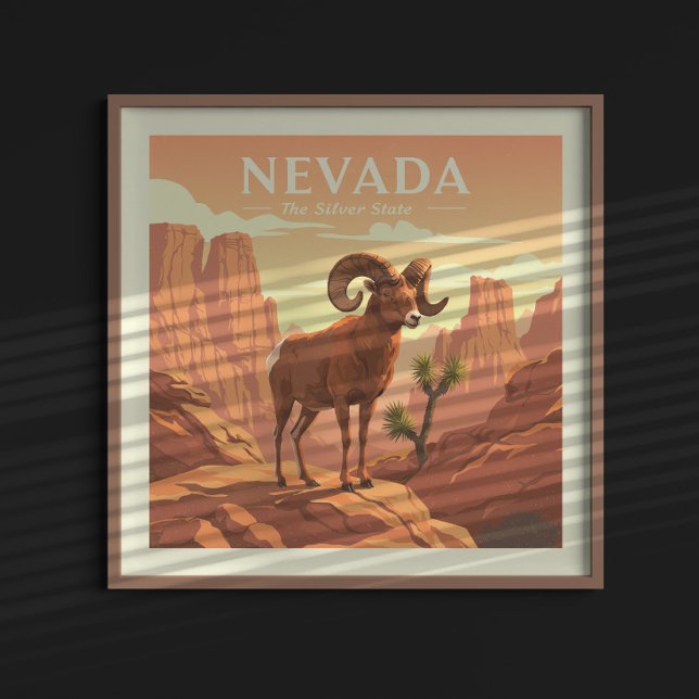 Poster Vintage Nevada (Créateur téléchargé)