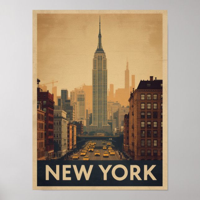 Poster Vintage New York (Devant)