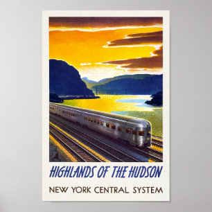 Poster vintage New York Railway