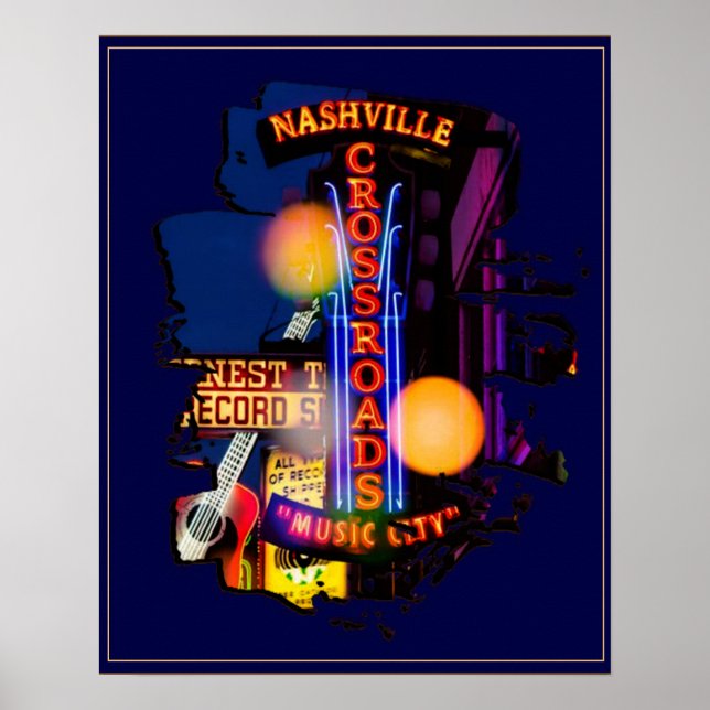 Poster vintage Nightlife de Nashville (Devant)