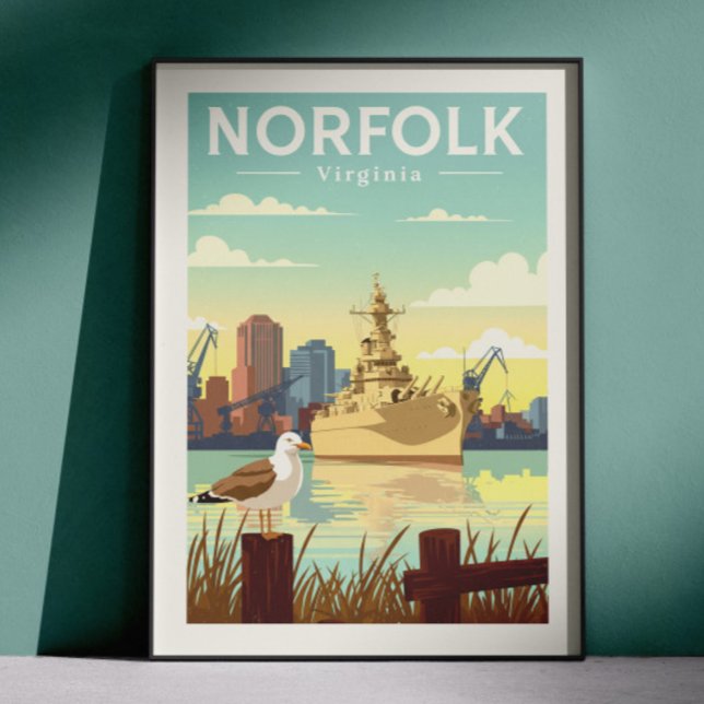 Poster Vintage Norfolk Virginia (Créateur téléchargé)