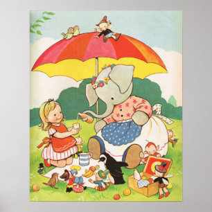 Poster Vintage Nursery Rhymes, Mabel Lucie Attwell