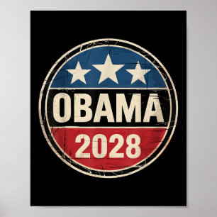Poster Vintage Obama 2028 Un drôle d'élection politique p