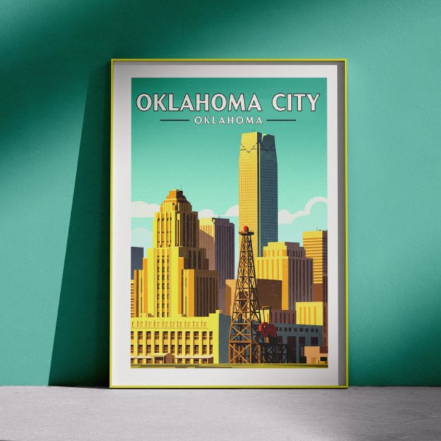Poster Vintage Oklahoma City Oklahoma (Créateur téléchargé)