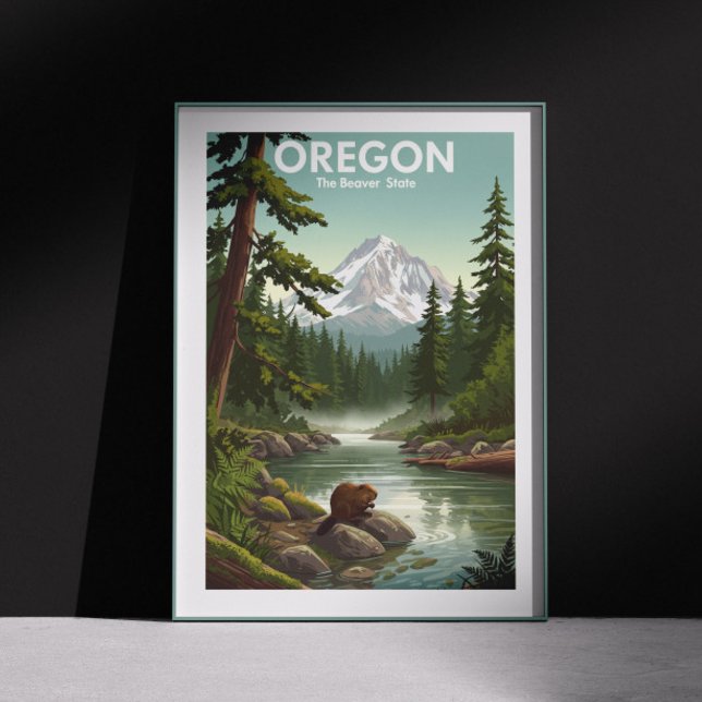Poster Vintage Oregon (Créateur téléchargé)
