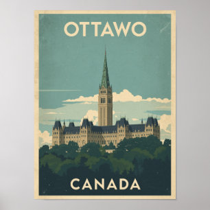 Poster Vintage Ottawa Travel
