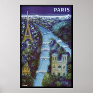 Poster Vintage Paris, France -