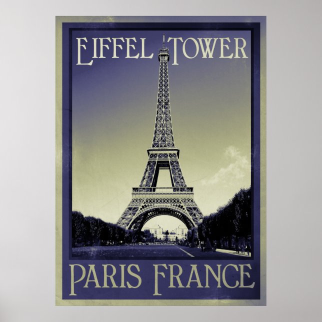 poster vintage paris france (Devant)