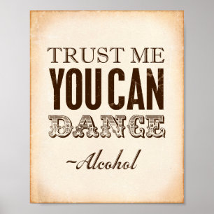 Poster Vintage Party FAITES-MOI CONFIANCE VOUS POUVEZ DAN