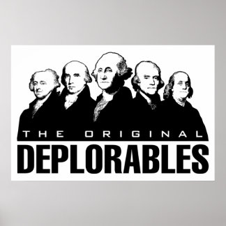 Poster vintage patriotique - Pères fondateurs