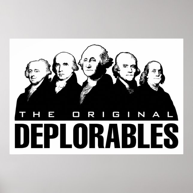 Poster vintage patriotique - Pères fondateurs (Devant)