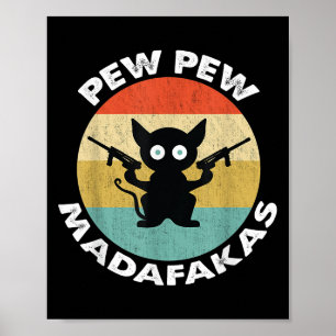 Poster Vintage Pew Pew Madafakas - Citation d'Amoureux de