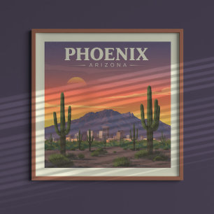 Poster Vintage Phoenix Arizona