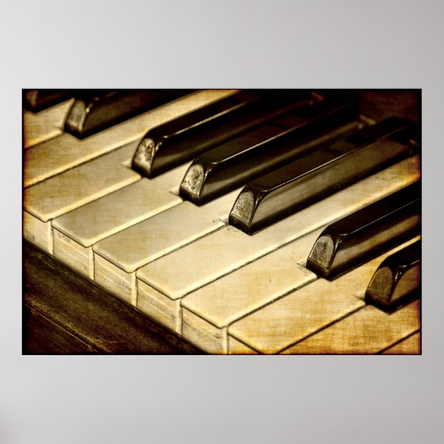 Poster vintage Piano Keys (Devant)