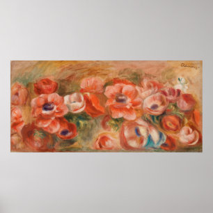 Poster Vintage Pierre Auguste Renoir bleu rose