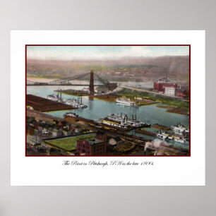 Poster Vintage Pittsburgh 1800s Imprimer