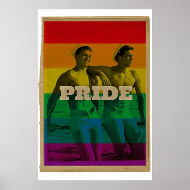 Poster vintage Pride Gay (Devant)