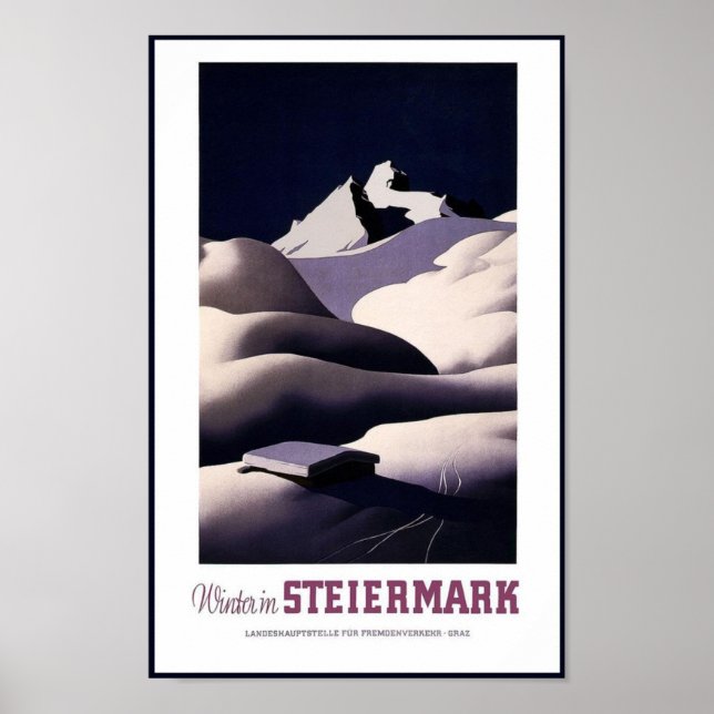 Poster vintage Print Steiermark Travel (Devant)