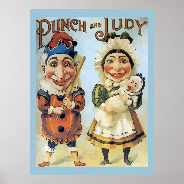 Poster Vintage Punch et Judy (Devant)