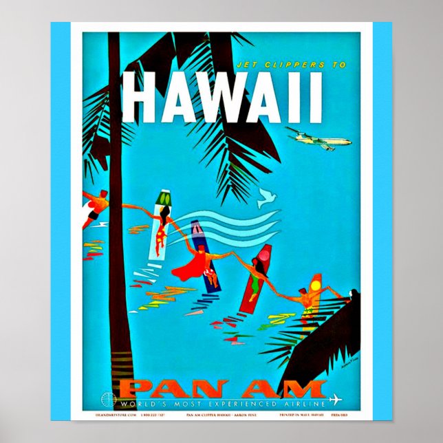 Poster-Vintage Reise Art-Hawaii 5 Poster (Vorne)