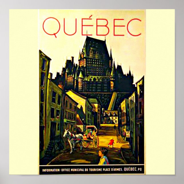 Poster-Vintage Reise Art-Quebec Poster (Vorne)