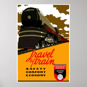 Poster Vintage Reise mit dem Zug Kanada 2