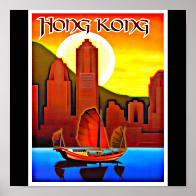 Poster Vintage Reisen Art-Hong Kong (Vorne)