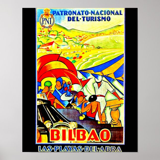Poster-Vintage Reisen - Bilbao Poster (Vorne)