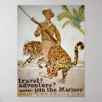 Vintage Rejoignez l'affiche des Marines