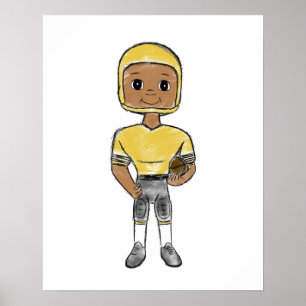 Poster vintage retro football