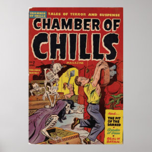 Poster Vintage Retro Horror Comic Chamber Of Chills No7