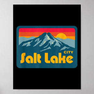 Poster Vintage Retro les années 70 80s Salt Lake City Uta