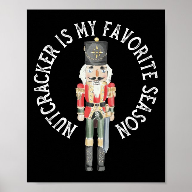 Poster Vintage Retro Nutcracker est ma saison préférée Ch (Devant)